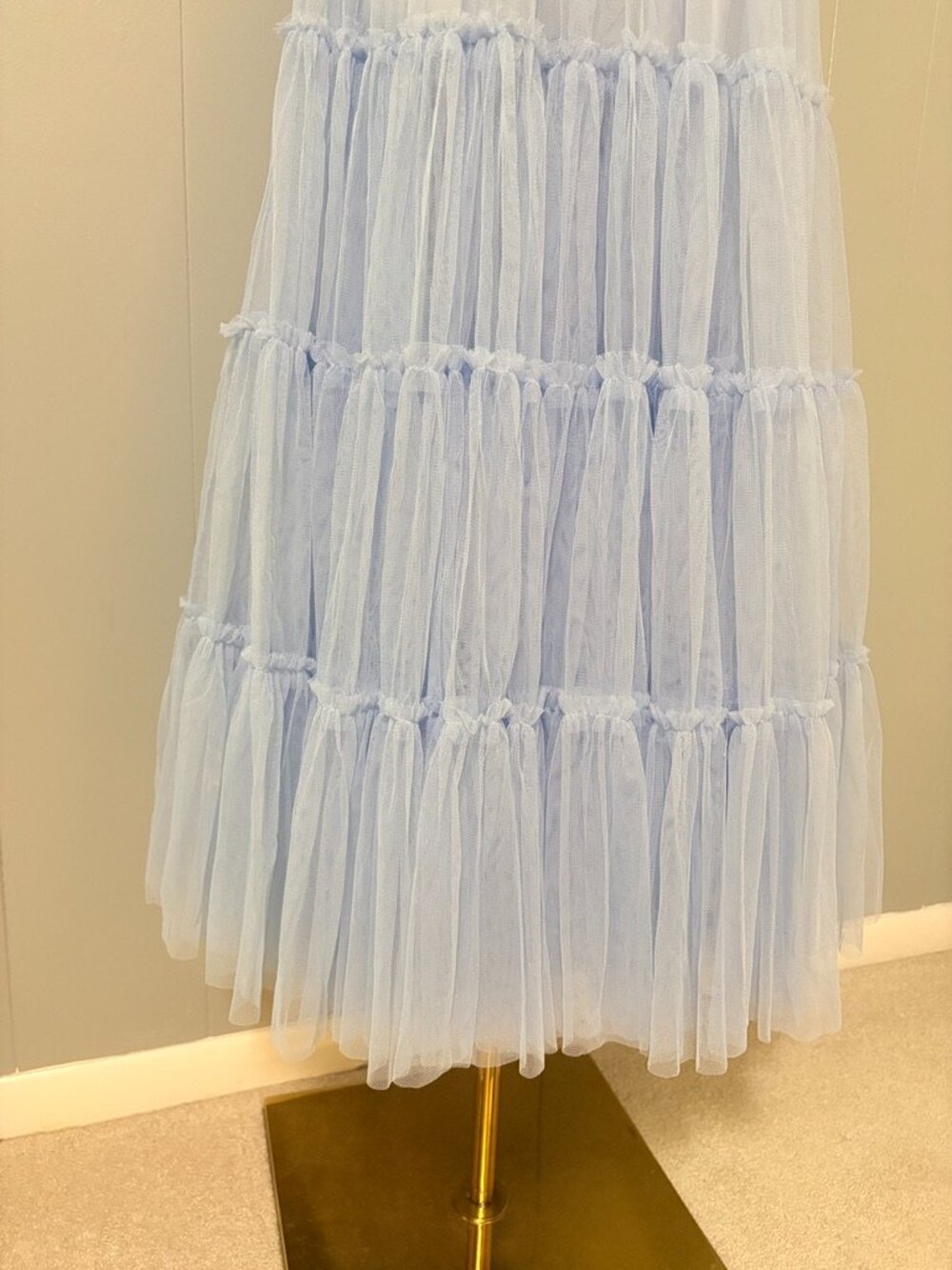 Hill House Collector's Edition Tulle Ellie Nap Dress Powder Blue Medium Sheer - Picture 7 of 15